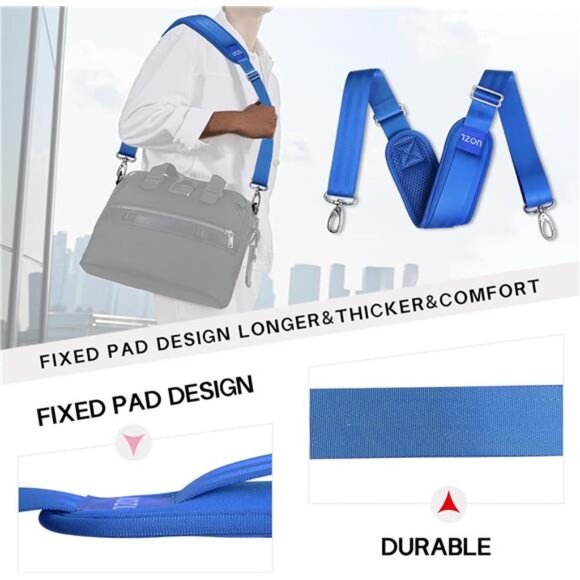 Adjustable Shoulder Strap Replacement Bag Strap Padded Laptop Messenger Luggage - Picture 5 of 7